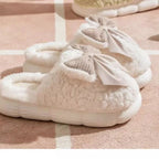 Fluffy Anti-Slip Cotton Slippers for Cozy Indoor Comfort
