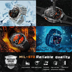 2026 Outdoor New 1000mAh Battery T-Rex 3 Military Grade Smart Watch Men IP69K Waterproof GPS HD Bluetooth Call 100+Sports Watch