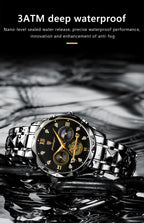 POEDAGAR Top High Quality Man Wristwatch Stainless Steel Chronograph Business Men Watch Waterproof Luminous Quartz Men's Watches
