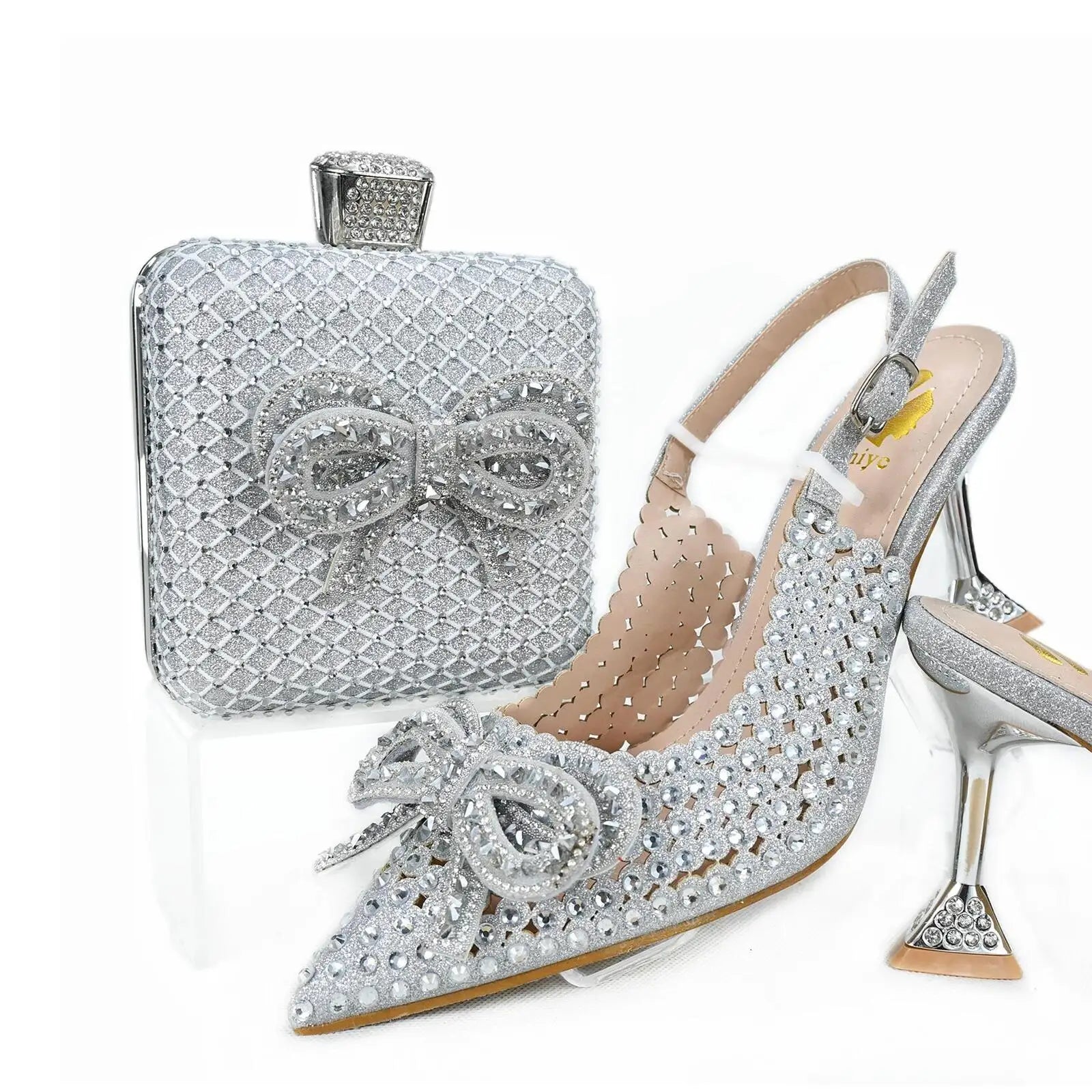 African Wedding Shoes and Bag Set HTG1-13