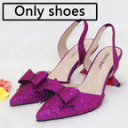 New Silver Versatile Party Ladies Shoes And Bag Set