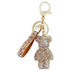 Rhinestones Bear Keychain