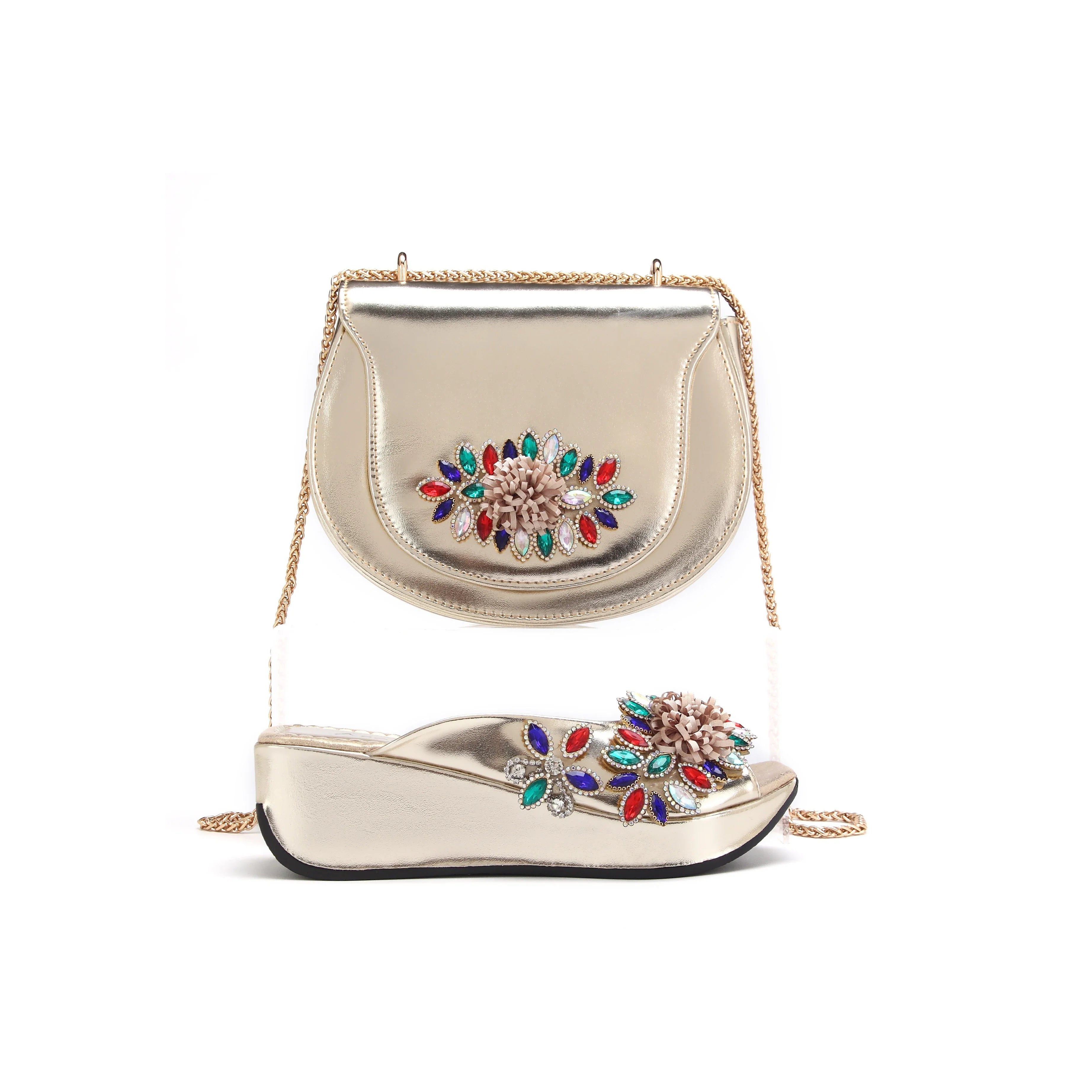 Lastest Italian Ladies Shoes with Matching Bag Set HWS1-16