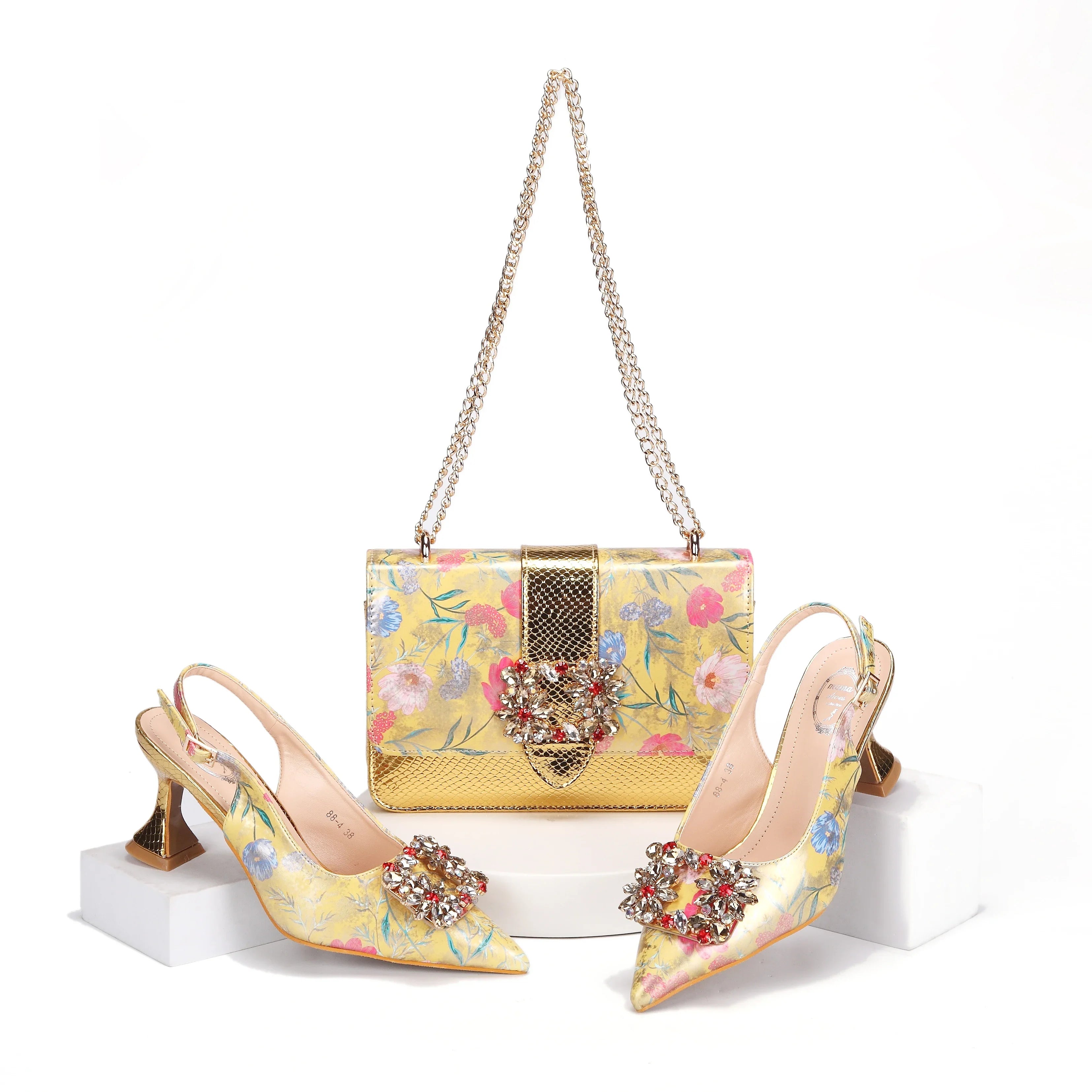 Latest Ladies Shoes With Matching Bag Set EDS123