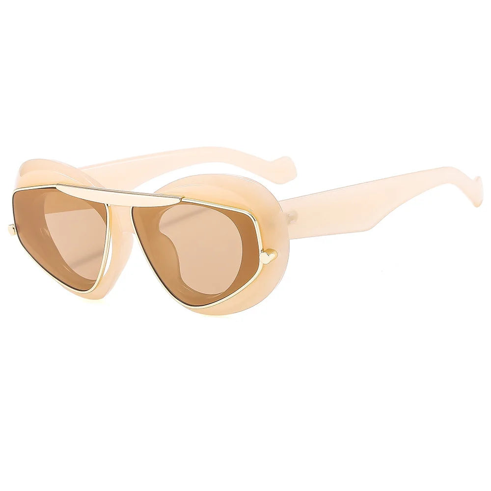 NEW Punk Oval Sunglasses