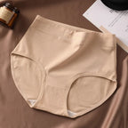 4Pcs/Set Women's High-Waist Cotton Briefs Tummy Control Panties Soft & Breathable Underwear Plus Size Comfort Lingerie M-XXL