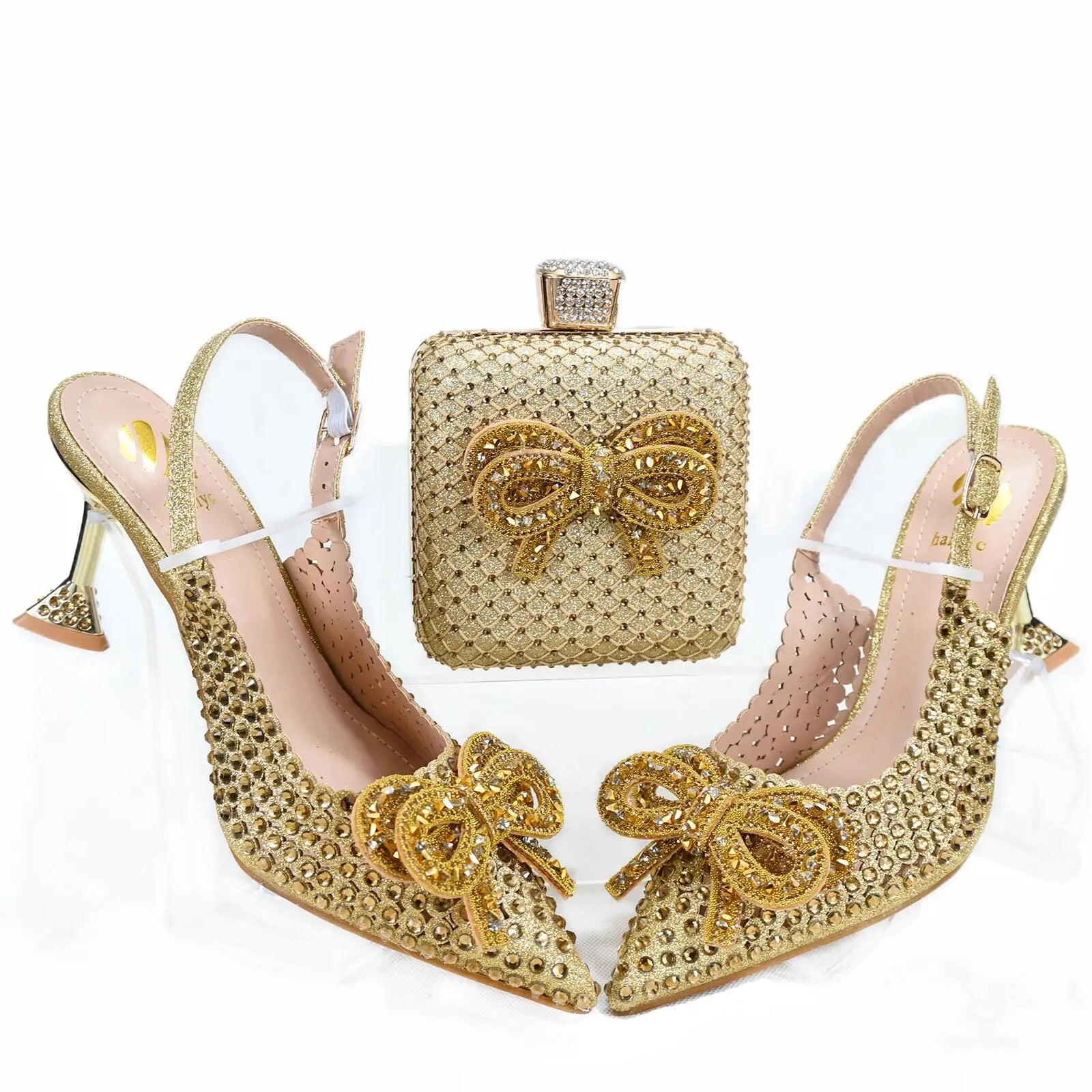African Wedding Shoes and Bag Set HTG1-13