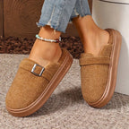 Luxury Plush Platform Slippers for Warm Indoor Comfort