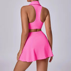 Seamless Tennis Skirt Set – Quick-Dry Workout Outfit