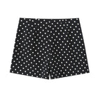 2026 Women New Fashion Suit Sexy Sleeveless Backless Polka Dot Halter Slim Short Top+Side Zipper Casual Short Skirts