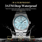 POEDAGAR Fashion Exquisite Men Wristwatches Waterproof Luminous Date Luxury Man Watch Stainless Steel Quartz Men's Watches Reloj