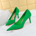 BIGTREE Shoes Satin Women Pumps 2025 New Purple High Heels Fashion Women Shoes Stiletto Luxury Noble Party Shoes Women Heels