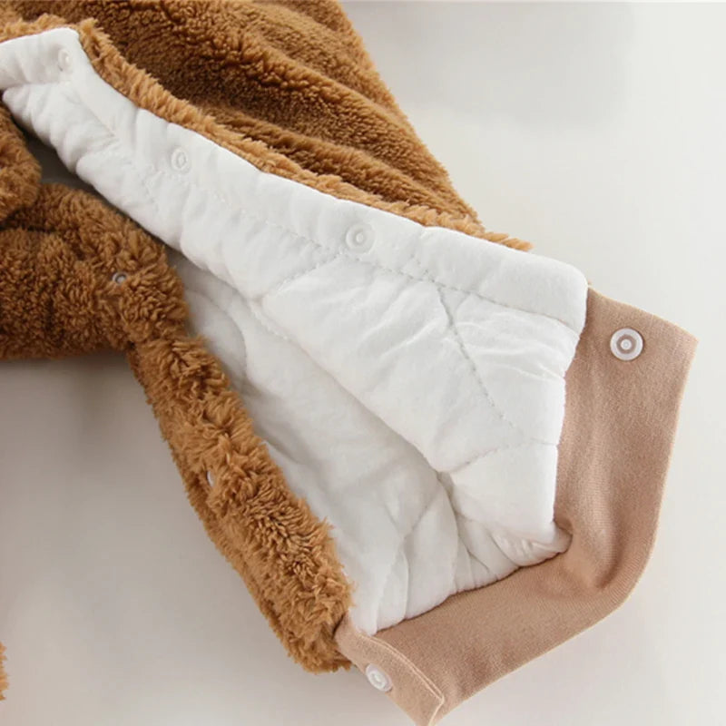Winter Hooded Baby Romper with Cute Ears