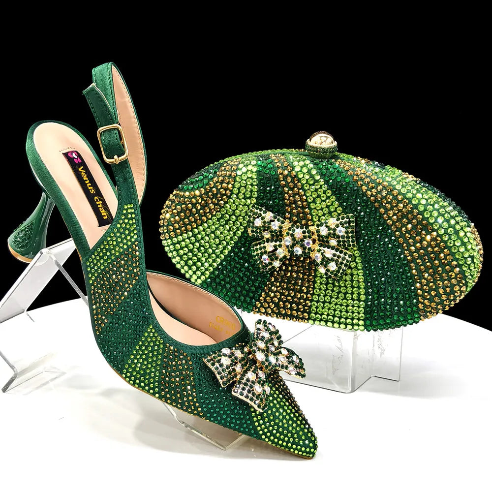 Italian Shoes And Bag Sets For Evening Party Ho1-1