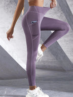 High Waist Pocket Stretch Leggings Women