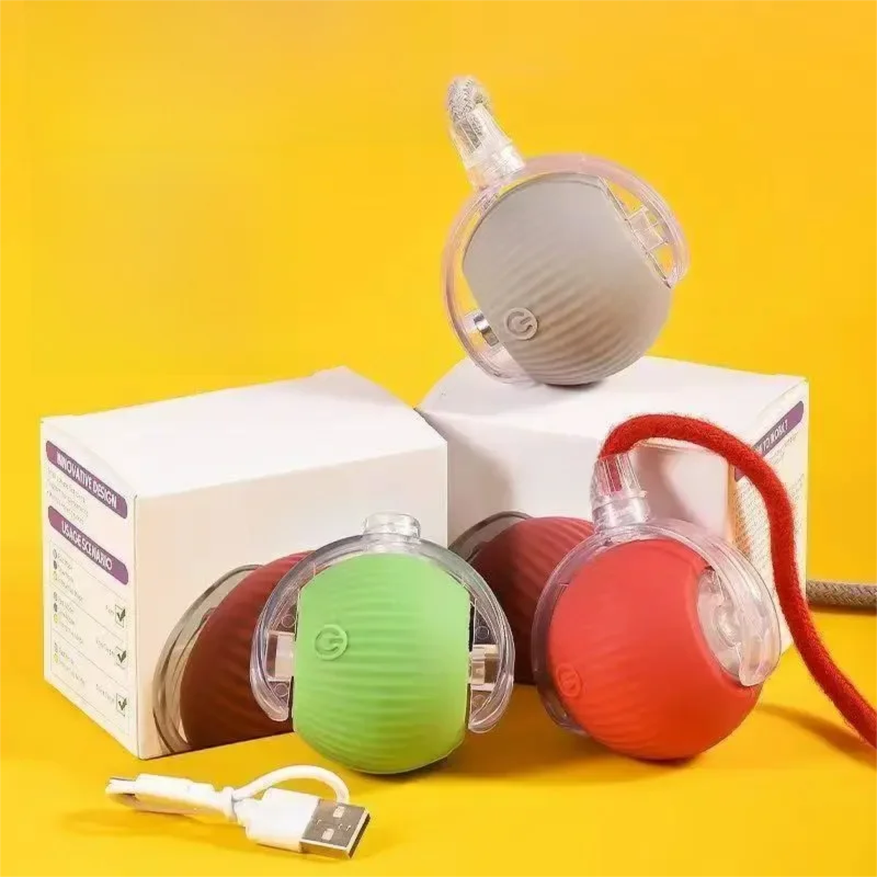 New Dog Interactive Ball Toy  Automatic Rolling Dog Ball Rechargeable Smart Puppy Interactive Toy Intelligent Balls Toy for Dogs