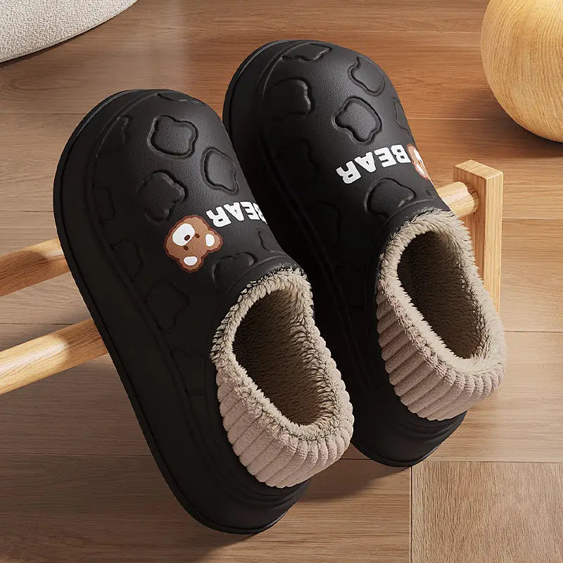 Waterproof Plush Warm Slippers for Indoor and Outdoor Comfort