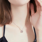 S925 Sterling Silver 1CT Moissanite Square Pendant Necklace