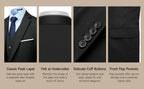 CYPTIRY Men's 3 Piece Suit Set - Classic Business Slim Fit Clothing Package Includes Blazer Pants And Shirt