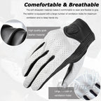 Leather Gloves Retro Biker