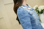Denim Jacket Women 2023 Half sleeve Jean Jacket Woman Elastic Comfortable Denim Coat Short Denim Jacket Female