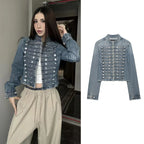 New Denim Jackets Women's Spring 2026 New Fashion Retro Slim Warm Elegant Women Jackets Chic Street Leisure Holiday Young Coats