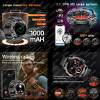 2026 Outdoor New 1000mAh Battery T-Rex 3 Military Grade Smart Watch Men IP69K Waterproof GPS HD Bluetooth Call 100+Sports Watch
