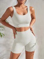 Women's Seamless Ribbed Yoga Set