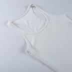 Sleeveless Knit Bodysuit Hot Summer Sexy Bodycon Off Shoulder Halter Tops Casual Street Bodice For Women ClubWear