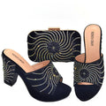 New Arrival African Wedding Shoes and Bag Set HJK1-22