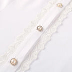 Women's Vintage Ruffle Collar Shirt 2026 Spring New Arrival High Neck Lace Trim Button Down Shirt Elegant Gothic Blouse Tops