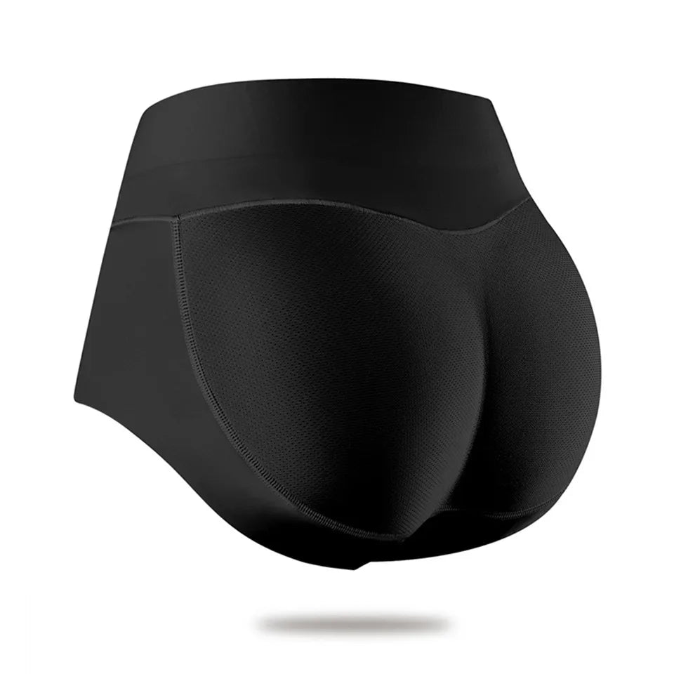 Women Body Shaper Buttocks Padded Panties Mid-Waist Hip Pad Fake Butt Lifter Underwear With Filling