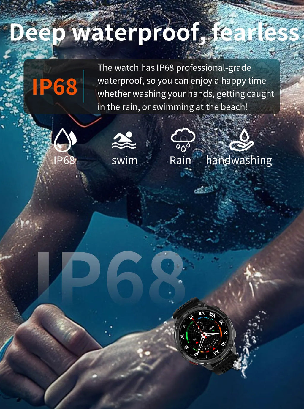 2026 New T-Rex3 Ultra 1100mAh Super Capacity Battery Adult Men Smart Watch 1.7" Large Screen Call 5ATM Waterproof Sports Watches