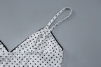 Dulzura Summer Latest Fashion Backless Slim Ruffles Polka Dot Camisole Women'S Sexy Elegant Y2K Clothes Party Club Street Outfit