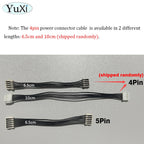 2Pcs Power Connector Cables For PS4 1000 1100 1200 5Pin 4Pin Host Power Line Cord For PlayStation 4 240AR 200ER Replacement Part