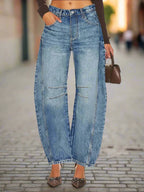 Women’s Elastic Waist High Waisted Jeans