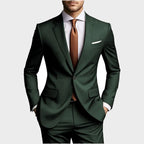 2026 New Luxury Elegant Men's Suits 2 Piece Set Fashion Korean Casual Slim Fit Social Groom Wedding Tuxedo
