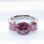 2CT Moissanite Ring VVS1 Lab Diamond Solitaire Ring
