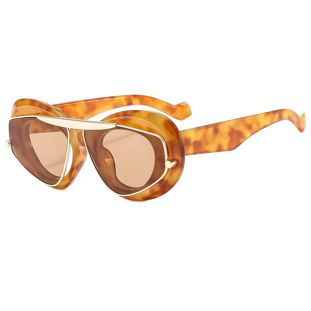 NEW Punk Oval Sunglasses