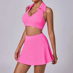 Seamless Tennis Skirt Set – Quick-Dry Workout Outfit