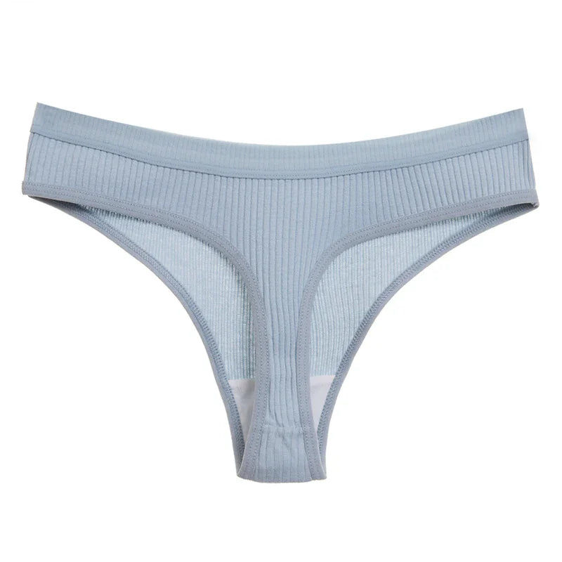4Pcs Women's Panties G-Strings Set Fashion New Striped Soft Cotton Underwear Sexy Lingerie Sports Breathable Cozy