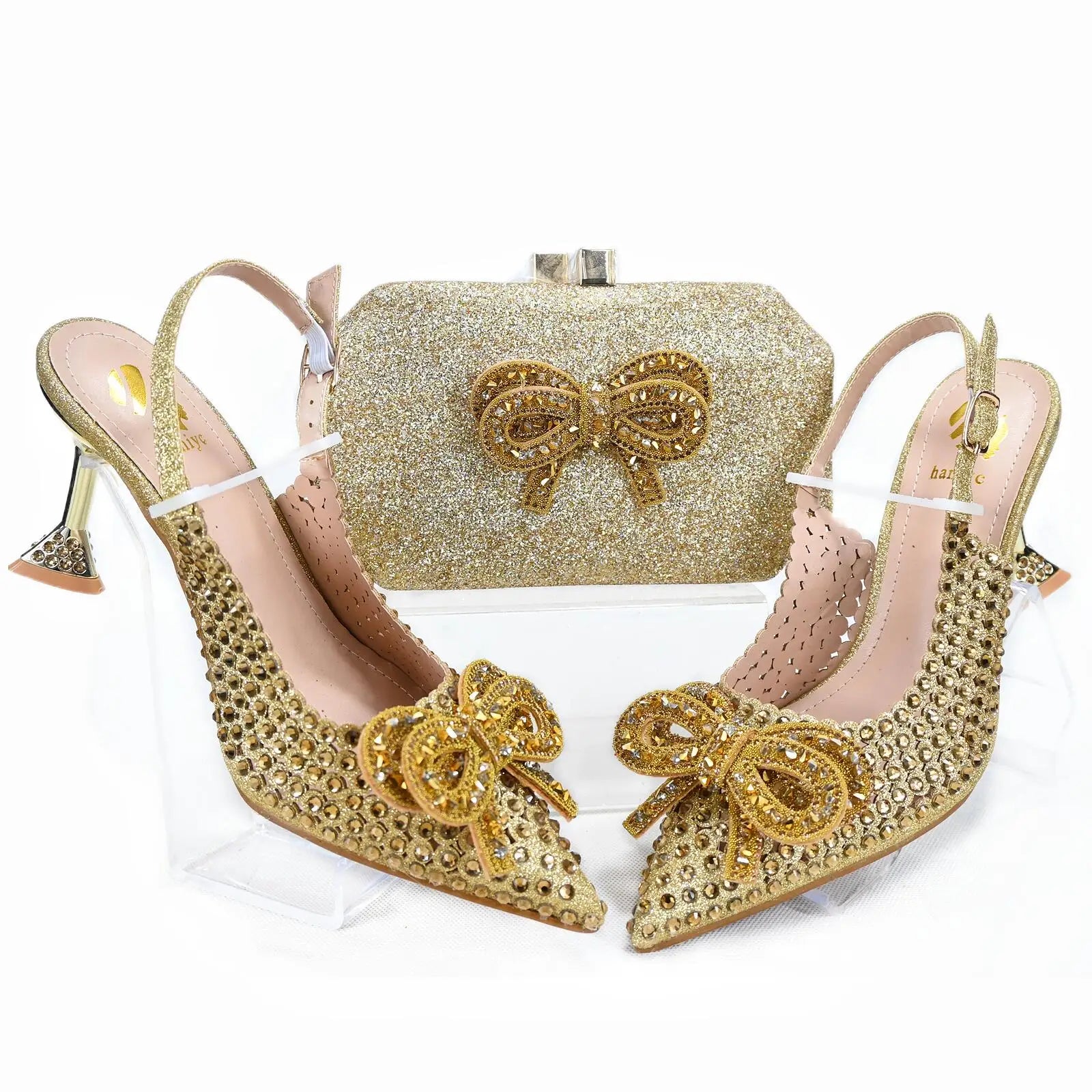 African Wedding Shoes and Bag Set HTG1-13