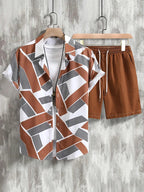 Resort wear Luxury Style Men's Short-sleeved outfit