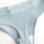 4Pcs Women's Panties G-Strings Set Fashion New Striped Soft Cotton Underwear Sexy Lingerie Sports Breathable Cozy