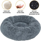 Round Pet Bed for Large Dog Bed Super Soft Cat Bed Plush Dog House for Medium Dog House Winter Warm Sleeping 40-90cm 6 Sizes