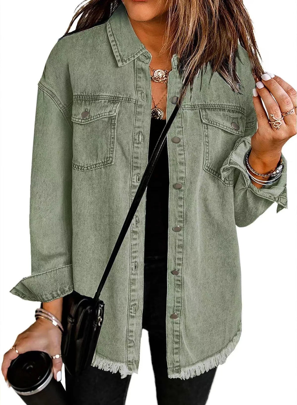 Women Denim Coat Shirt Coats Turn Down Collar Y2k Streetwear Open Stitch Jacket Single Breasted Casual Loose Jackets 2025