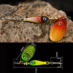 Rotating Metal Spinner Fishing Lure 9.1g 7cm – Sequin Hard Bait with Treble Hook for Bass, Pike, Carp & Trout