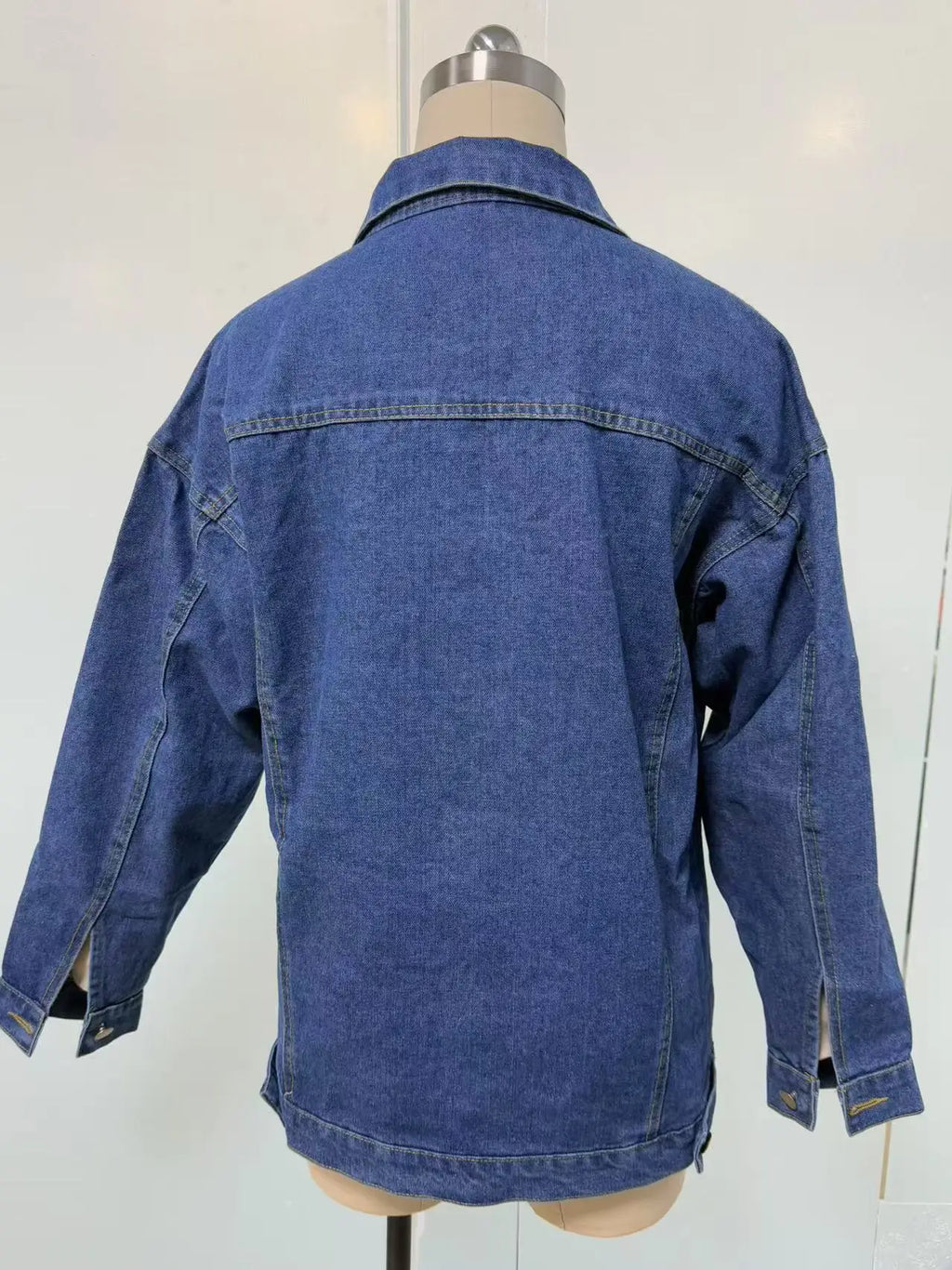 Women's Denim Jacket Denim Long Sleeve Oversized Button Jacket Fashion Jacket Autumn