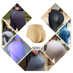 Women Body Shaper Buttocks Padded Panties Mid-Waist Hip Pad Fake Butt Lifter Underwear With Filling