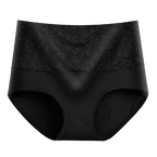 Plus Size Women's Cotton Underwear High Waisted Tummy Control Panties Full Coverage Briefs Jacquard Ladies Panty 3 Pack
